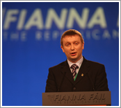 Breandán Fitzgerald speaking at Fianna Fáil Ard Fheis